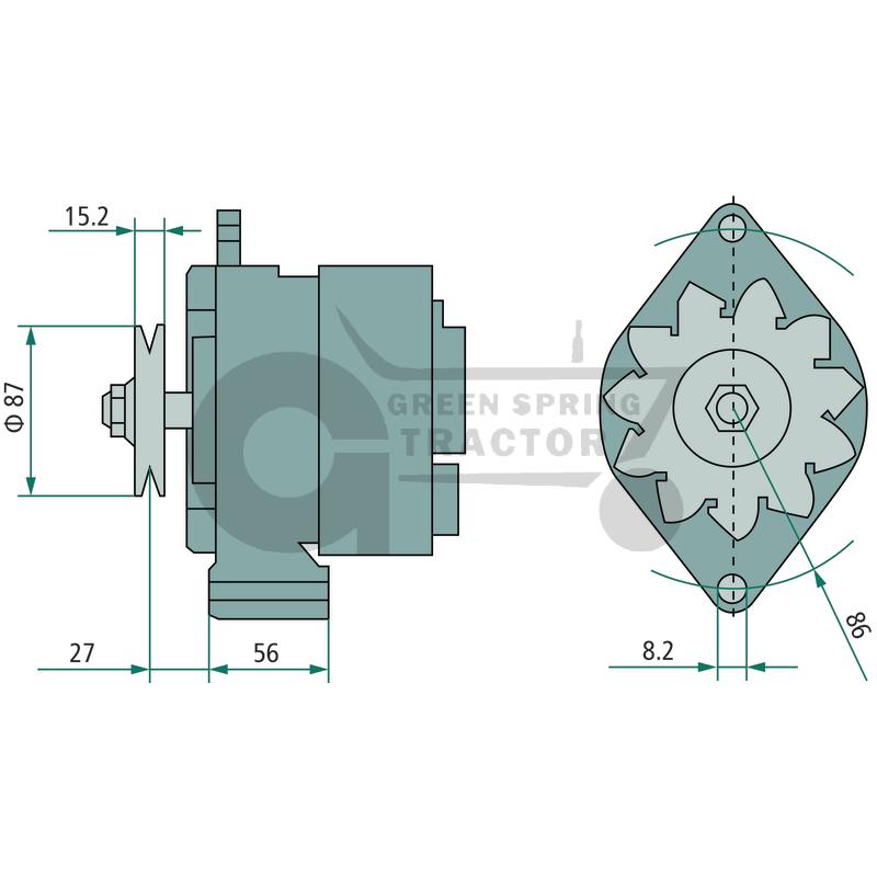 Alternator 14 V / 55 A (2)