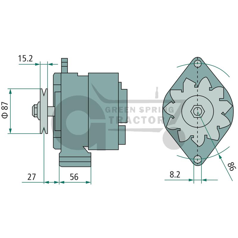 Alternator 14 V / 70 A (2)