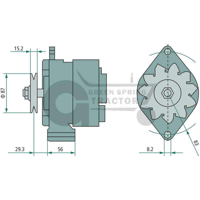 Alternator 14 V / 33 A (2)