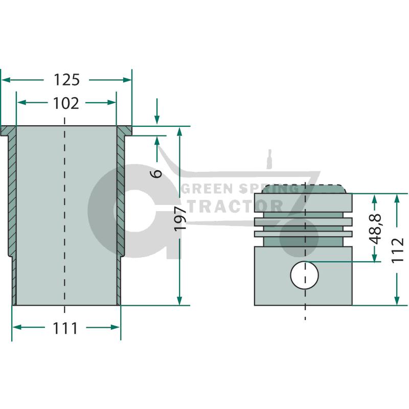 Piston set, complete (2)
