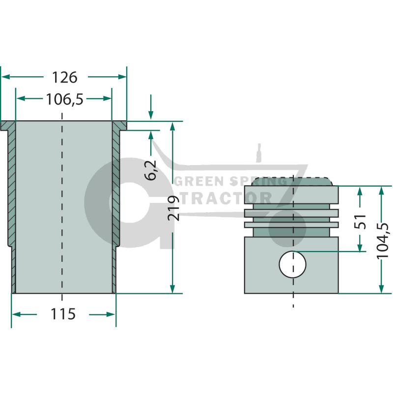 Piston Liner Kit (2)