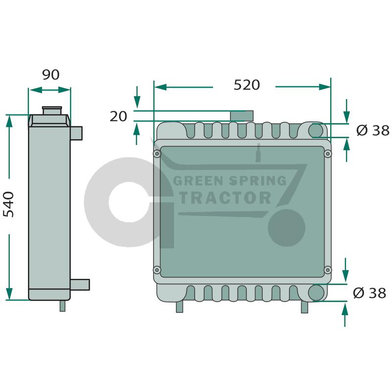 Radiator For tractors without cab (2)