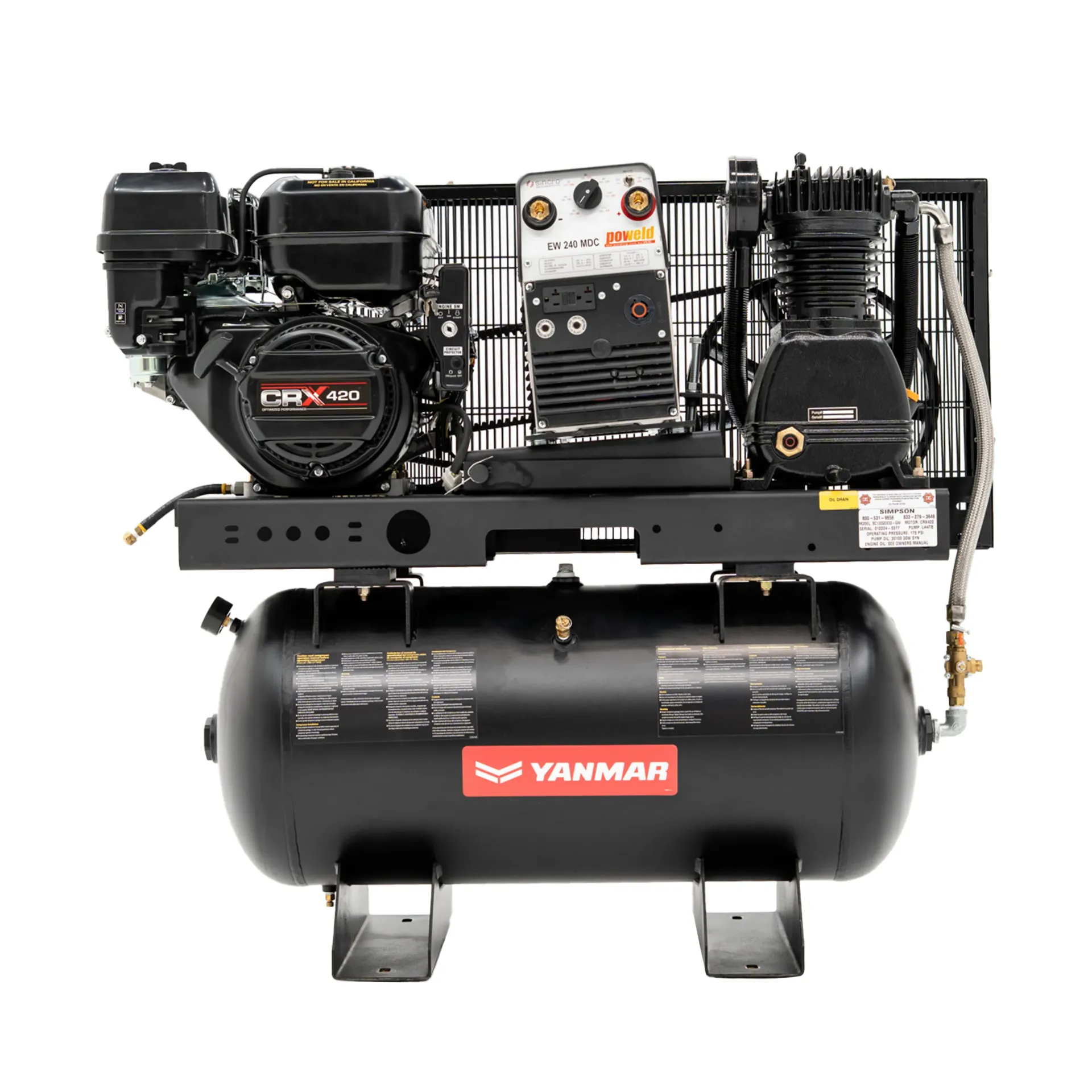 [YM-YP165GW] Yanmar YP165GW CRX® 420 3-in-1 Compressor Welder Generator