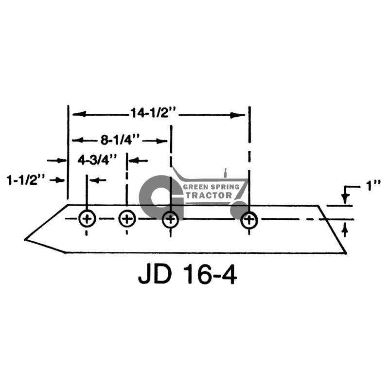 [JD-A10227-A] Plow share, 16" 4 bolt JD