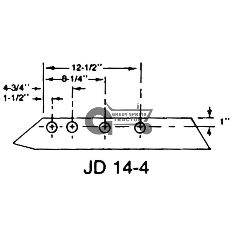 [JD-A10225-A] 14" Plow share, 4 bolt, to fit JD