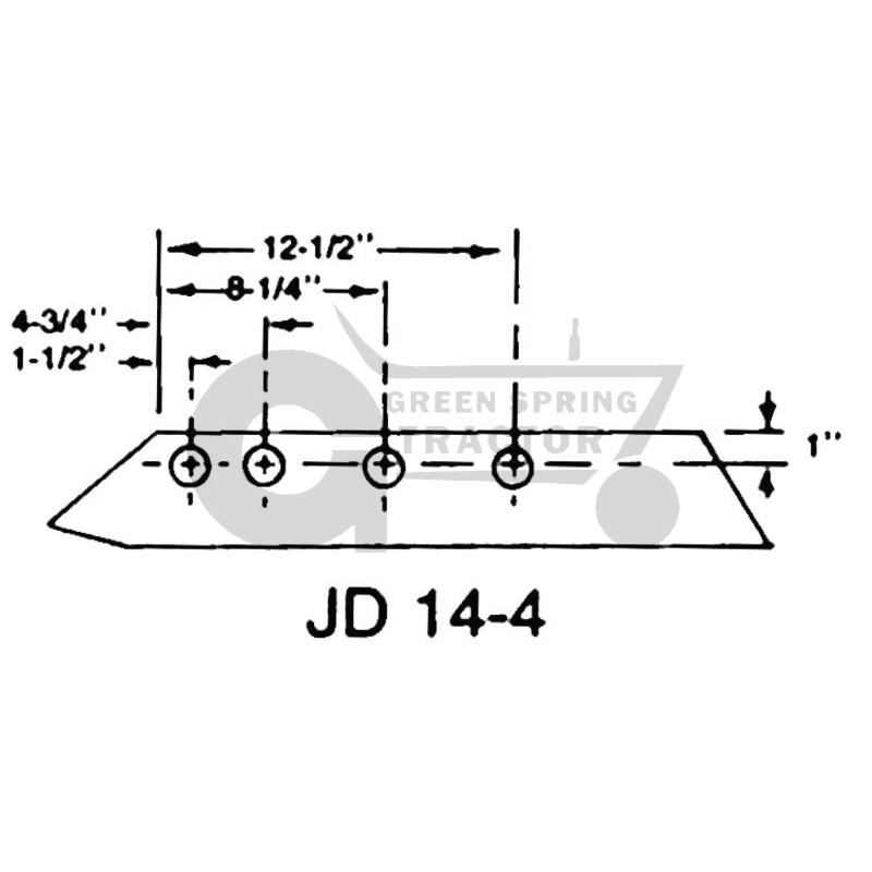 [JD-A10225-A] Plow share, 14" 4 bolt JD