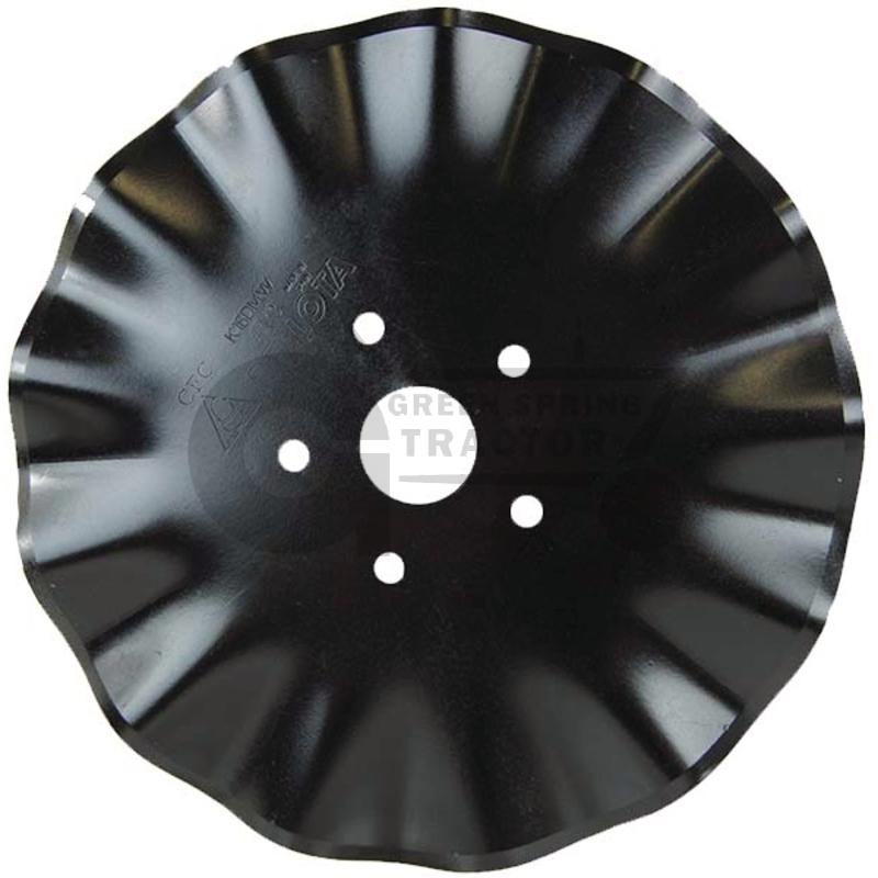 16" 13 wave, 3/4" cut to fit John Deere 5 bolt.
