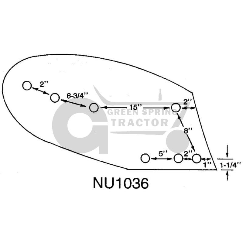 [JD-NU1036-A] Moldboard to fit John Deere 16" NU bottoms.