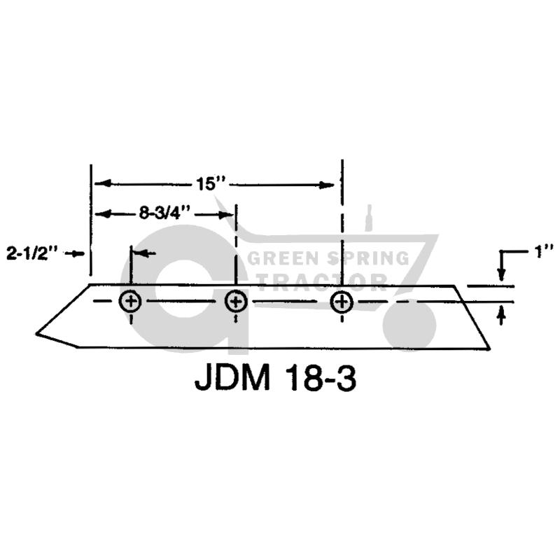 [JD-A42807-A] Plow Share, 18" 3 Bolt JD Metric