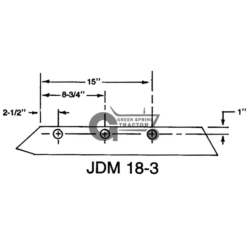 [JD-A42807-A] Plow Share, 18" 3 Bolt JD Metric