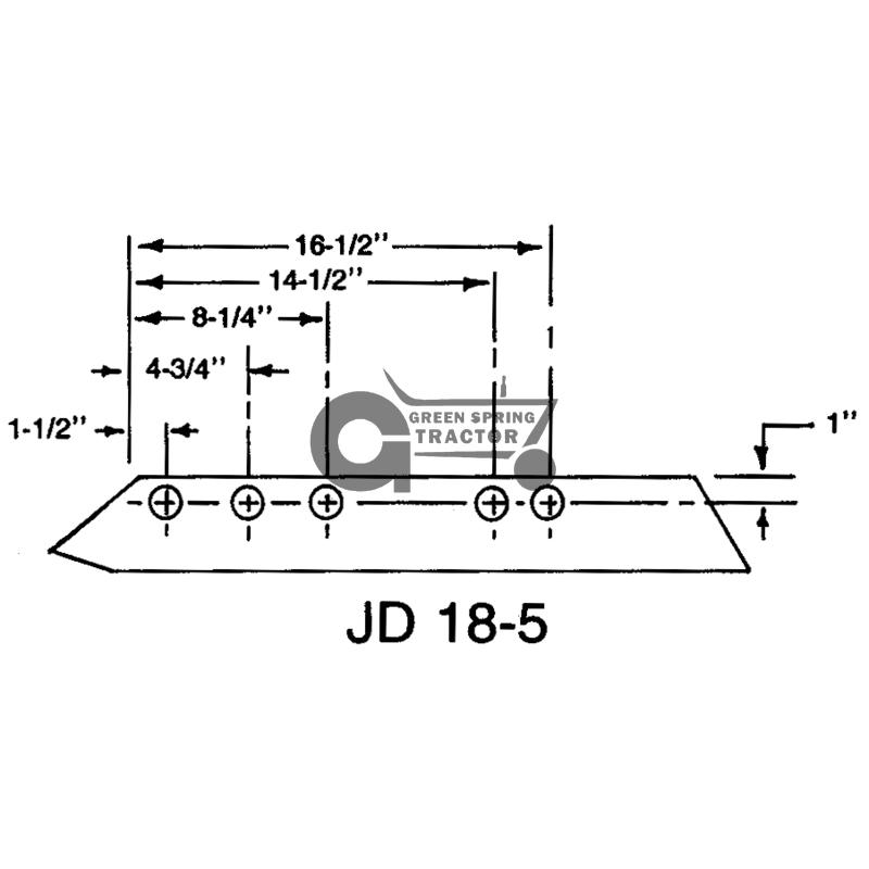 [JD-A51504-A] Plow share, 18" 5 bolt JD