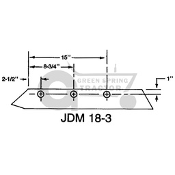 JD 18" 3 BOLT HARDFACED *