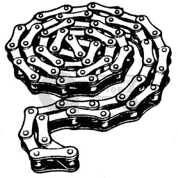 Seed transmission chain, 104 links of #40 chain 104 Links Of #40 Chain